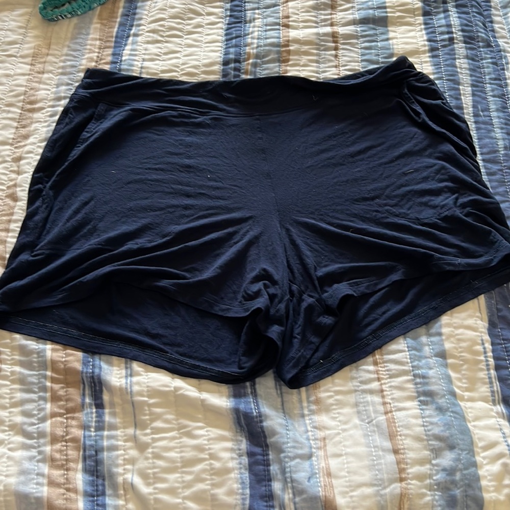 Summer cool nights solid blue PJ shorts